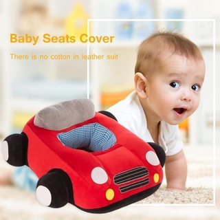 asientos de bebé sofá juguetes asiento de coche asiento de apoyo bebé felpa sin relleno (rojo)