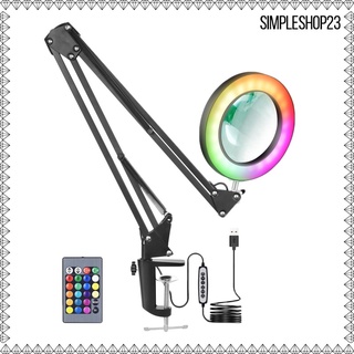 Simpleshop23 5x Lupa De vidrio con luz plegable/brazos/3 colores/iluminación/10/Lupa/trabajo/brazalete Para montaje