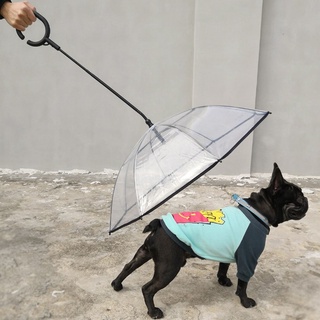 paraguas para mascotas, diseño de perro, correa para cachorro, secado, impermeable, transparente