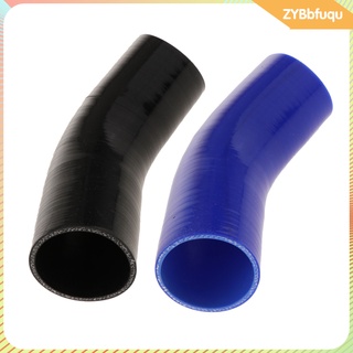 2 piezas de silicona 45 manguera de aire al vacío 76 mm línea de silicona tubo negro+azul