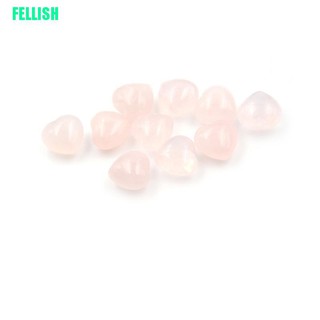 (Fel) 1 pza colección De piedras Preciosas De Cristal Rosa y corazón natural/dorado Para colección (7)