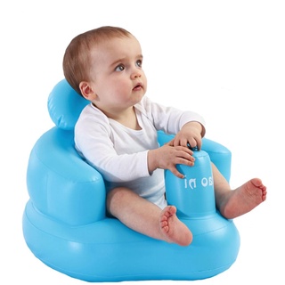 ✡Qj☼Silla inflable del bebé, hogar multiusos taburete de baño silla de ducha sofá inflable para niñas niños, rosa/azul (6)