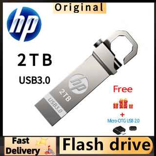 [nuevo] HP 2TB Flash drive plata Metal USB3.0 Pen drive+adaptador OTG gratis unidad usb