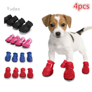 4 pzas botas/zapatos protectores antideslizantes para perros/mascotas/verano