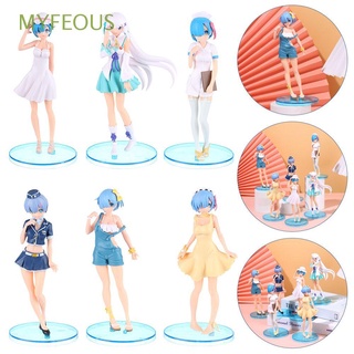 MYFEOUS Lovely Rem Figure Toy Figures Set for Anime Re Zero Rem Ram Figure Model PVC Model Beautiful Collection Toys in Nurse Dress in Halter Dress