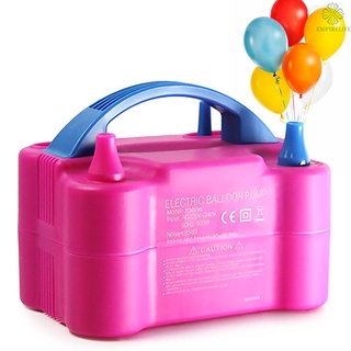 [e&L] Bomba de globo eléctrico portátil bomba de aire soplador de doble boquilla inflador de globos para decoración fiesta