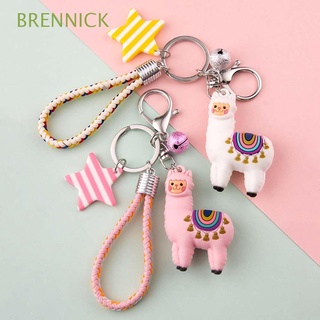 BRENNICK Cartoon Keychain 1 pcs Bag Charm Key Ring Creative Animal Fashion Ornaments Alpaca For Men Women Car Pendant/Multicolor