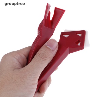 grouptree 2 piezas kit de herramientas de caulking de esquina junta sellador de silicona removedor de lechadas raspador rojo co
