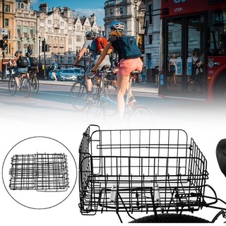 [TWINKLEF] Cesta trasera para bicicleta, cesta trasera de montaña, para mascotas, bicicleta, plegable, duradero