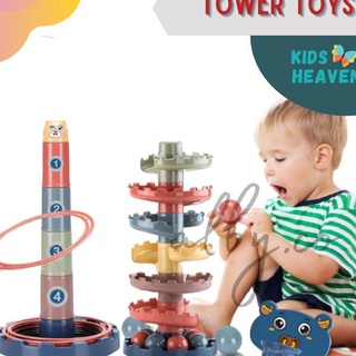 Juguetes de bebé 3 meses niños cielo -bola pila torre bebé rompecabezas juguetes plegable copa Mini Ferrule