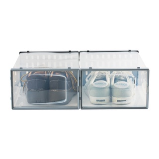 brackte caja de almacenamiento de zapatos de plástico transparente engrosada apilable caja de zapatos organizador tipo cajón contenedor para hombres mujeres (4)