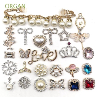ORGAN Women Bling Shoe Clips Pearl Shoe Charms Shoe Decoration Clip Decorations for Sandals Slippers Casual Shoes Rhinestones DIY Decor Shoe Care & Accessories Shoes Accessory