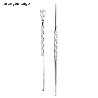 orangemango 7 pines pluma alambre textura pro aguja cerámica arcilla herramientas de escultura conjunto de herramientas co