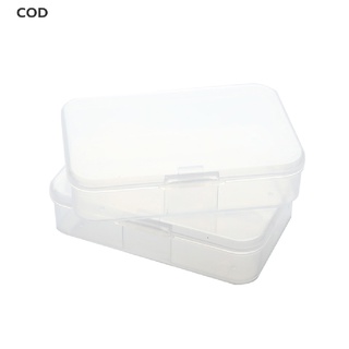 [cod] 2 piezas de plástico transparente transparente caja de almacenamiento tapa caja de almacenamiento colección contenedor caliente