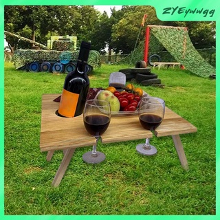 mesa de picnic de madera mesa de vino al aire libre plegable copa de vino fiesta camping (9)