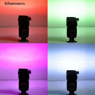 [sihaimern] 12 filtros de gel de color speedlite flash para cámara dslr canon nikon sony yongnuo. (6)