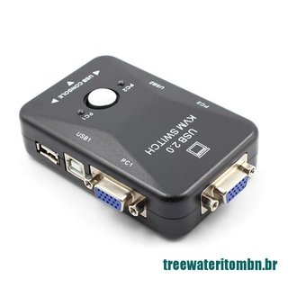 [hot_sale] caja de interruptores USB VGA KVM de 2 puertos para ratón/teclado/Monitor de computadora/compartir P