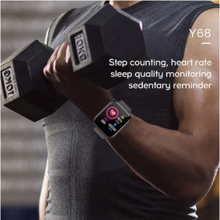 🔥promoción🔥Y68 reloj inteligente Bluetooth con Monitor de Fitness/Monitor de presión Arterial/reloj inteligente de frecuencia cardiaca para hombre