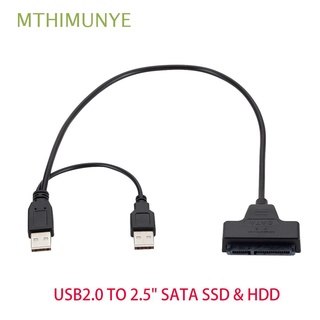 MTHIMUNYE Práctico USB 2.0 A SATA Easy Drive Cable Adaptador HDD Para Disco Duro SSD Durable Convertidor Unidad De/Multicolor