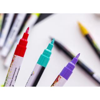 0.7mm Acrylic Paint Marker Pen 18 Colors for Ceramic Rock Glass Porcelain Mug Wood Fabric Canvas Painting