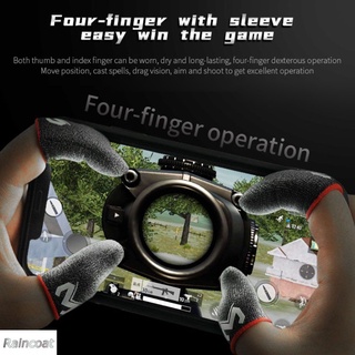 1 Pair Phone Games Sweat-proof Finger Gloves Thumbs Finger Cover Non-slip Sleeve For PUBG Touch Screen Game Practical Access RAINCOAT