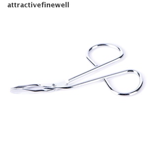 [attractivefinewell] nuevas tijeras de punta plana pinzas de cejas pinza clipper herramienta de eliminación de acero inoxidable,