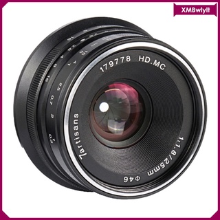 lente de enfoque manual f1.8 aps-c de 25 mm para canon micro cámaras individuales, color negro