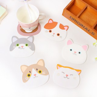 posavasos de silicona de dibujos animados gato manteles manteles de escritorio