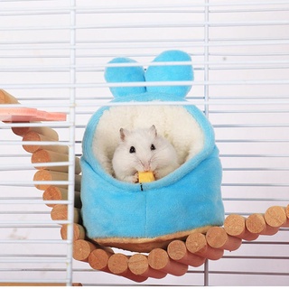 Cebra suave lindo conejo cómodo invierno Mini jaula pequeño Animal dormir cama hámster casa (5)