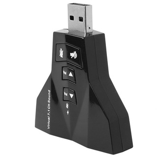 【switcherstore5q】Virtual 7.1 Audio Sound Card Adapter Mic 3.5mm USB Mic Speaker Adapter