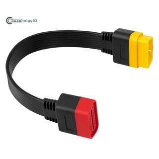 nuevo conector de cable de extensión obd obd2 para lanzamiento x431 v/easydiag 3.0/mdiag/golo main 16pin macho a hembra cable 36cm
