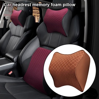 almohada de coche interior asiento cabeza cuello apoyo resto espuma viscoelástica cómodo reposacabezas