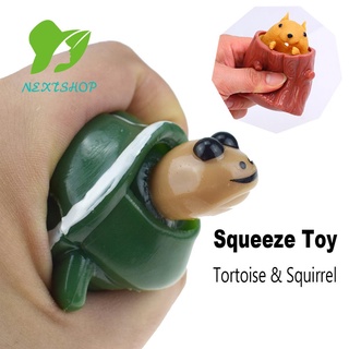 Nextshop juguete para niños alivio del estrés divertido tortuga exprimir juguete de dibujos animados tortuga descompresión Fidgets novedad ardilla