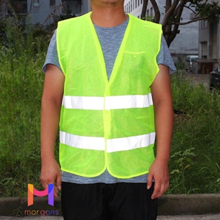 Zm-visibilidad reflectante ropa de trabajo advertencia chaleco de seguridad al aire libre (verde) -