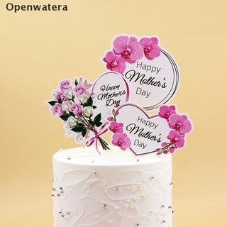 Openwatera Happy Mother`s Day cake Topper rosa corazón flor rosa pastel Toppers i MY