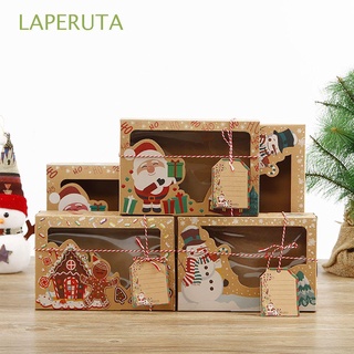 LAPERUTA Cute Christmas Gift Boxes Multifunction Gift Bag Bakery Boxes Wedding Pastry Supplies Party for Muffin Chocolate Dessert Food Packing