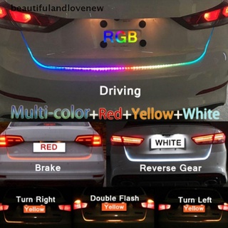 [beautifulandlovenew] 7 colores tipo de flujo led tira de puerta trasera de coche impermeable freno luz de señal de conducción
