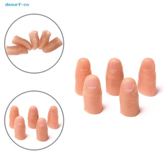 DE 5Pcs Fake Soft Fingers Thumb Tips Toy Close up Stage Magic Trick Prank Props