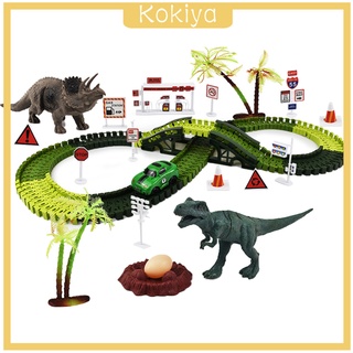 [KOKIYA] Dinosaurio juguetes pista de carreras crear puente Flexible Kit para los mejores regalos niño