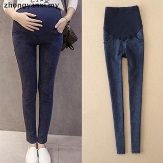[Zhongyanxi] pantalones delgados para mujeres embarazadas/pantalones casuales con pantalones vaqueros para mujeres embarazadas (1)