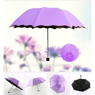 magic blossom paraguas plegable mujeres niñas moda surtido color pastel 30+ anti uv a prueba de viento
