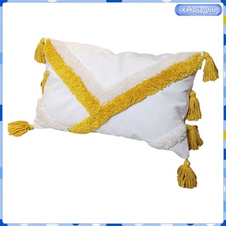 fundas de almohada boho de algodón con borlas decorativas para cama