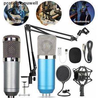 pwco bm-700 - kit de micrófono de condensador profesional para estudio de radiodifusión