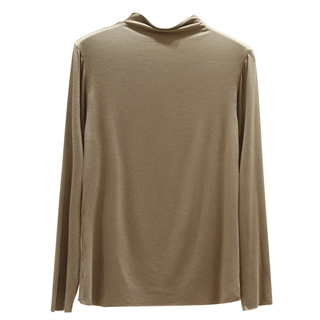 las mujeres de fondo camisa de manga larga delgada interior superior medio alto cuello de gran tamaño otoño ropa apretado (4)