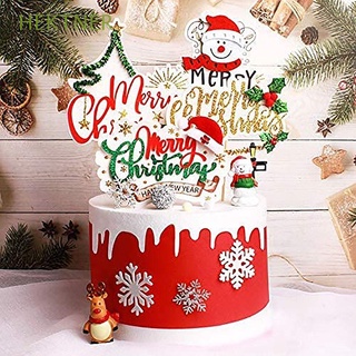 HEKTNER Cartoon Cake Flags DIY Cupcake Decor Cake Toppers Wedding Holiday Birthday Party Supplies Kids Card Christmas Decoration
