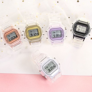 Reloj para mujer / Reloj electrónico / Reloj digital cuadrado / Reloj deportivo con LED transparente / Reloj para hombre / Reloj para niños