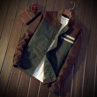 [gcei] chaqueta cálida de invierno para hombre, chaqueta con botón, patchwork, outwear, delgado, largo, gabardina