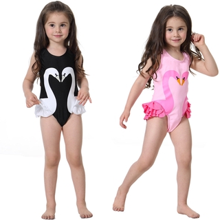 2~9 años niñas trajes de baño lindo niños traje de baño cisne Flamingo bebé niñas ropa de playa de alta calidad niños baño de primavera caliente trajes de baño