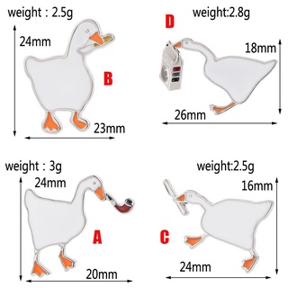 CORNFORD Animals Lapel Pins Creative Swan Pin Brooches Accessories White Enamel Clothes Cartoon Metal Jewelry (2)