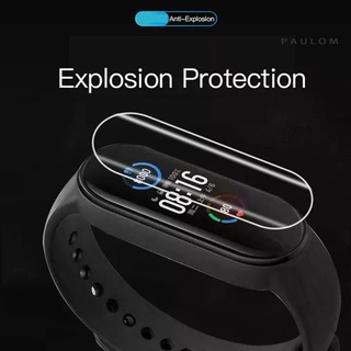 [Paulom] 3 piezas de película protectora de reloj de alta sensibilidad de pantalla cómoda táctil transparente autoadhesión reloj Protector de pantalla para Xiaomi Mi Band 4/5/6 (7)